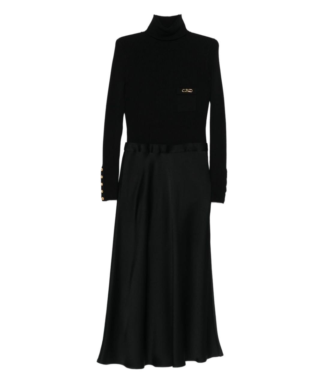 ELISABETTA FRANCHI Черное повседневное платье, фото 1