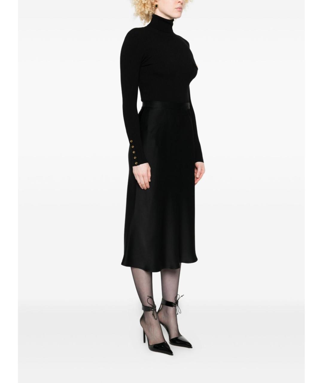 ELISABETTA FRANCHI Черное повседневное платье, фото 5