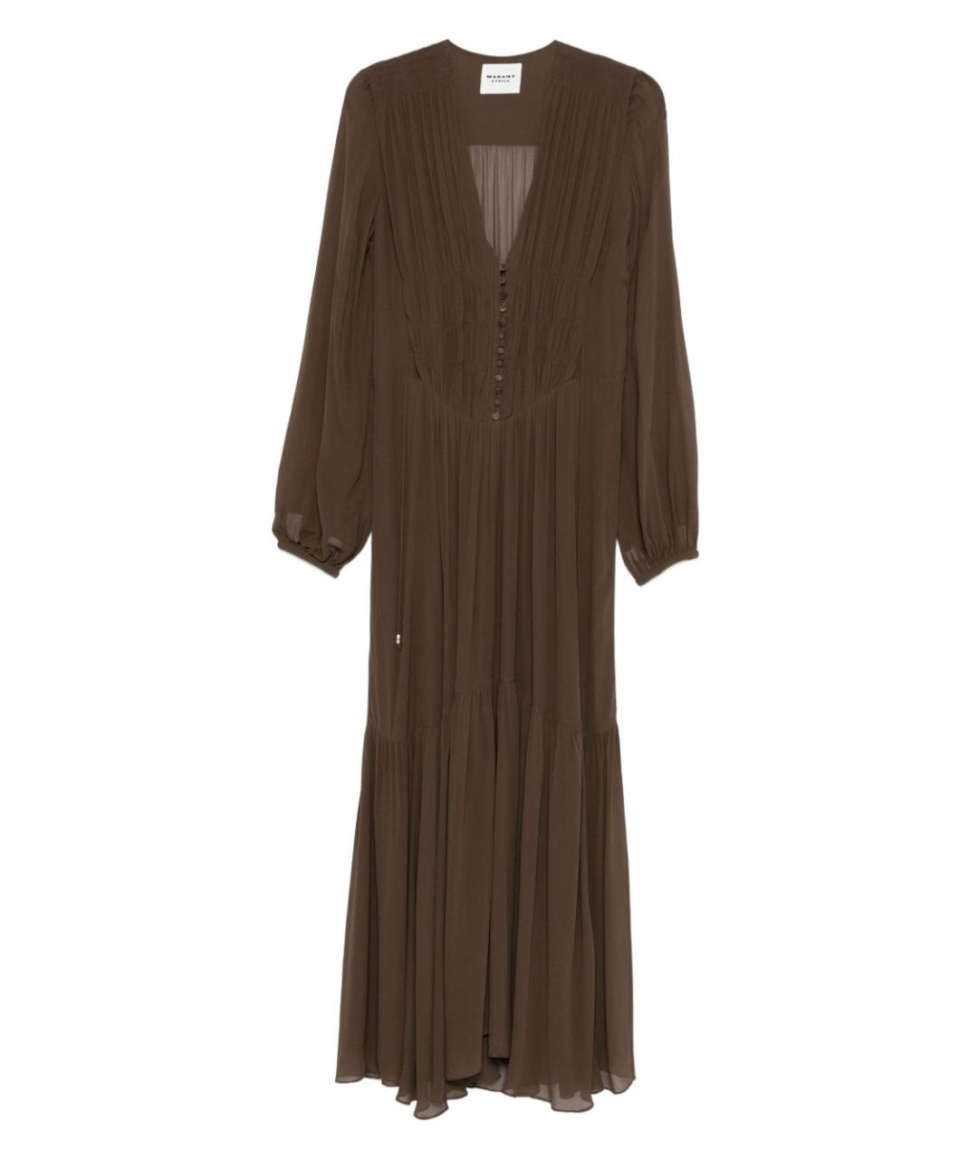 ISABEL MARANT ETOILE Хаки вискозное платье, фото 1