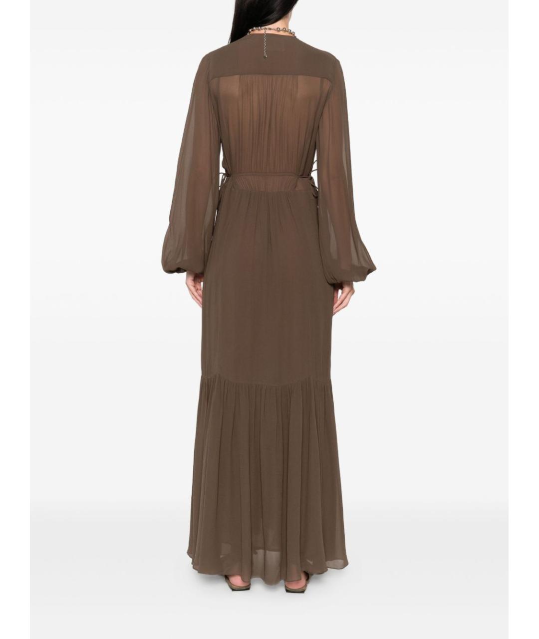 ISABEL MARANT ETOILE Хаки вискозное платье, фото 5