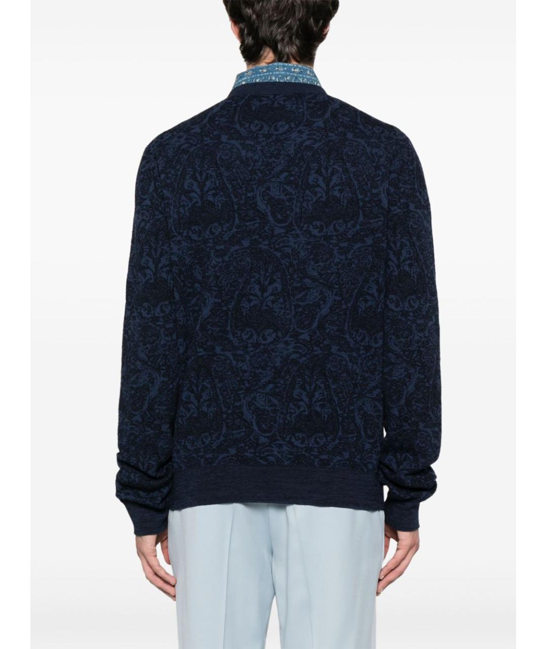 ETRO Синий хлопковый джемпер / свитер, фото 4
