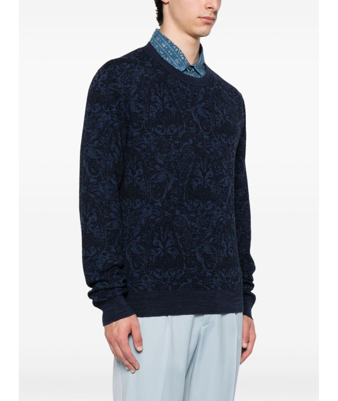 ETRO Синий хлопковый джемпер / свитер, фото 5