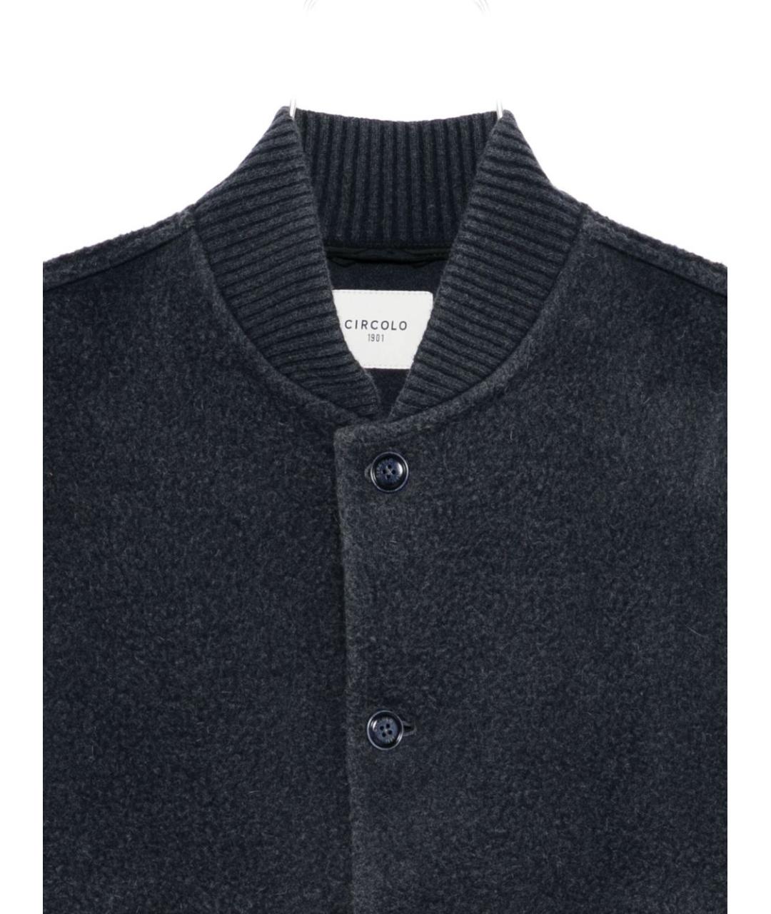 CIRCOLO 1901 Синяя шерстяная куртка, фото 2