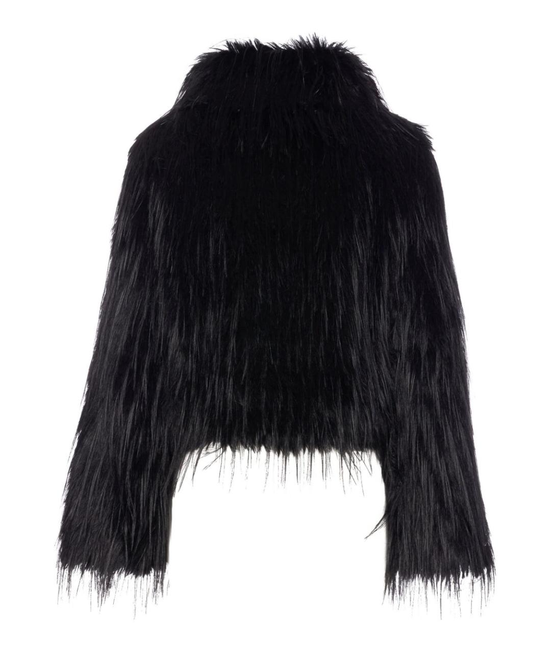 PINKO Черная полиэстеровая шуба, фото 4