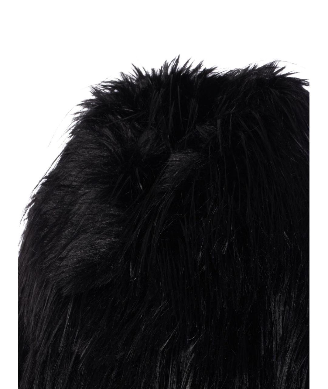 PINKO Черная полиэстеровая шуба, фото 3