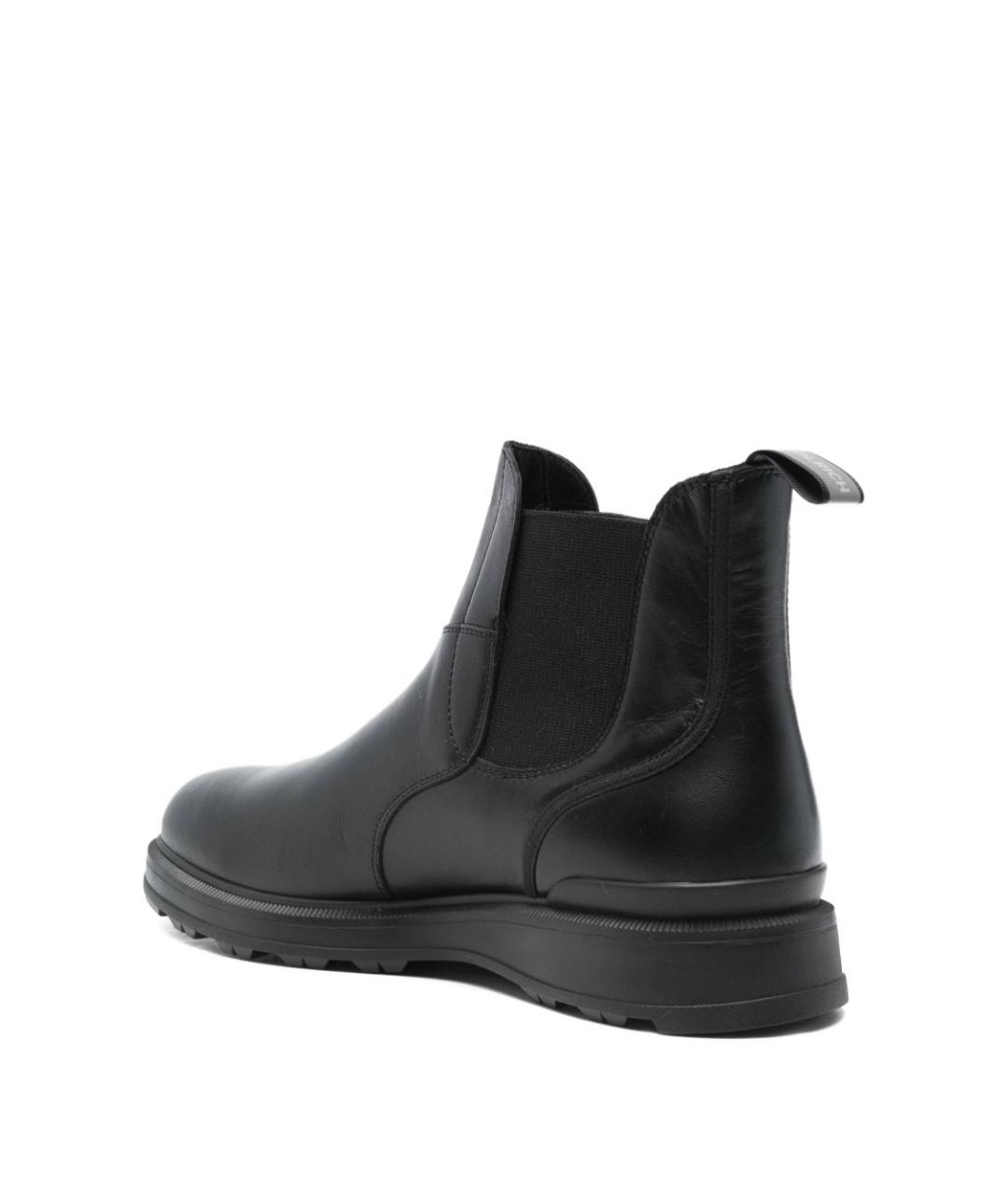 WOOLRICH Черные кожаные низкие ботинки, фото 3