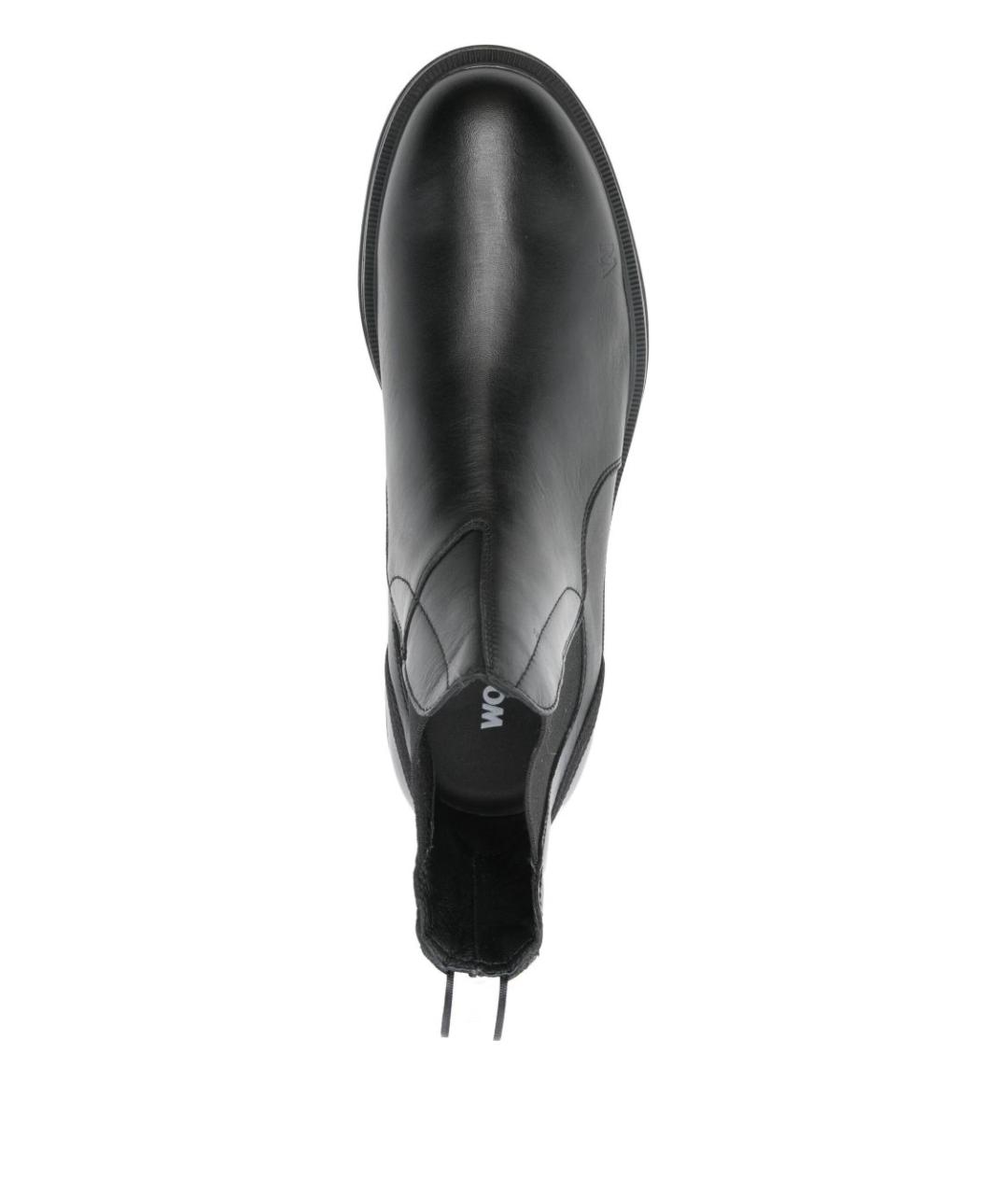 WOOLRICH Черные кожаные низкие ботинки, фото 2