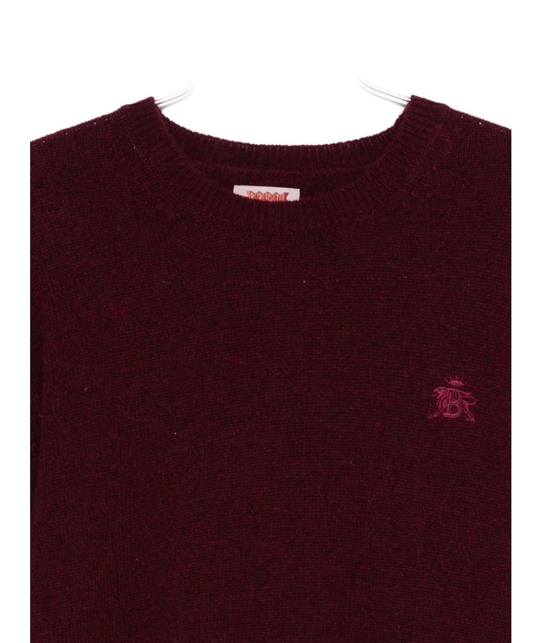BARACUTA Бордовый шерстяной джемпер / свитер, фото 3