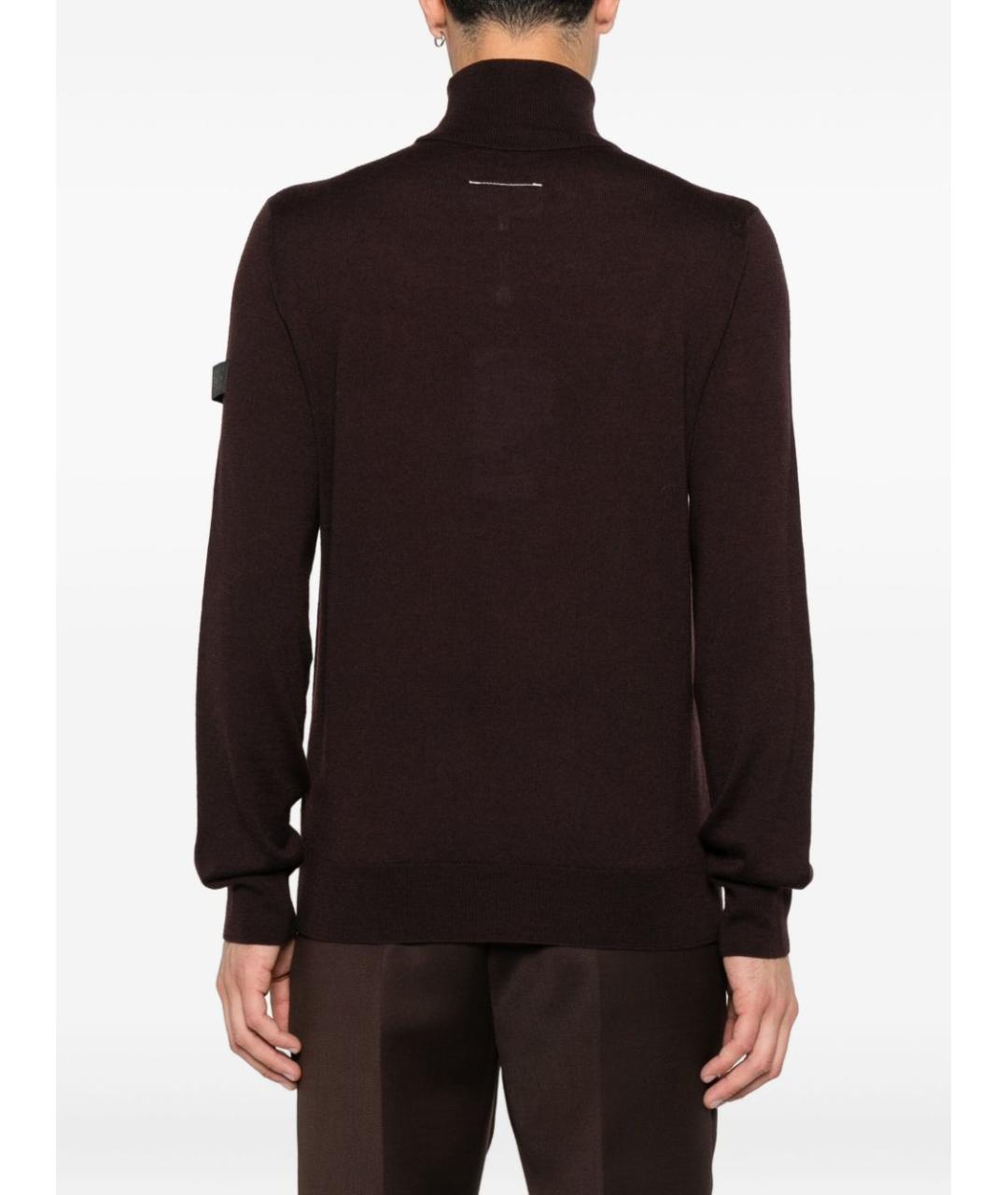 MM6 MAISON MARGIELA Коричневый шерстяной джемпер / свитер, фото 2