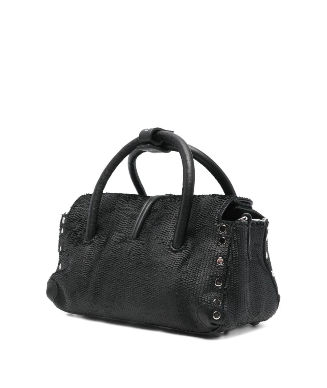 ZANELLATO Черная кожаная сумка с короткими ручками, фото 2