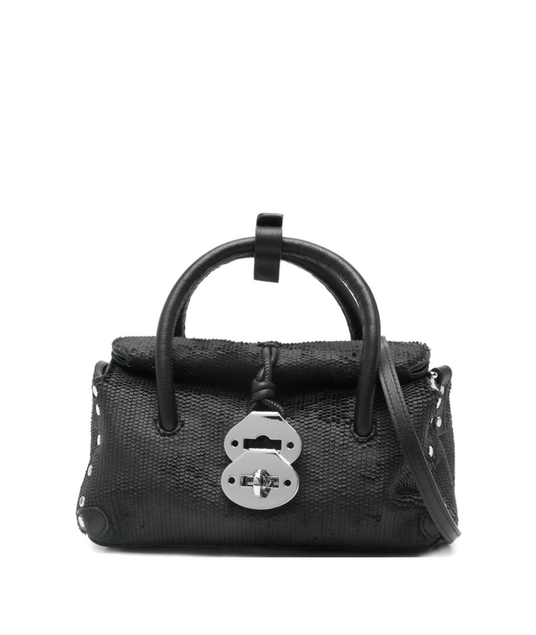 ZANELLATO Черная кожаная сумка с короткими ручками, фото 1