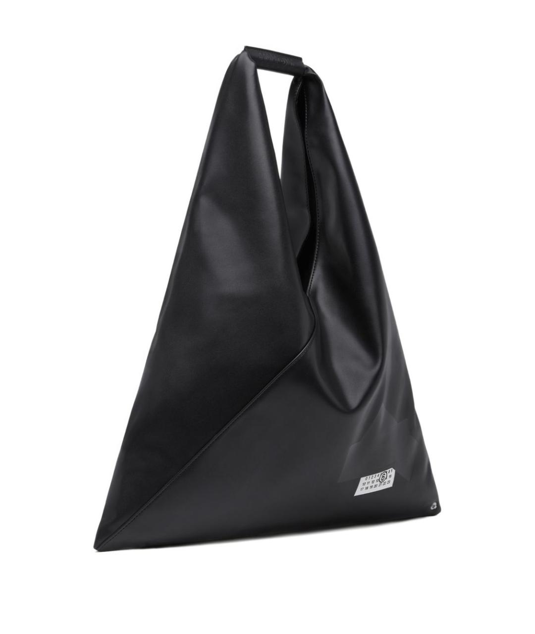 MM6 MAISON MARGIELA Черная сумка тоут из искусственной кожи, фото 2