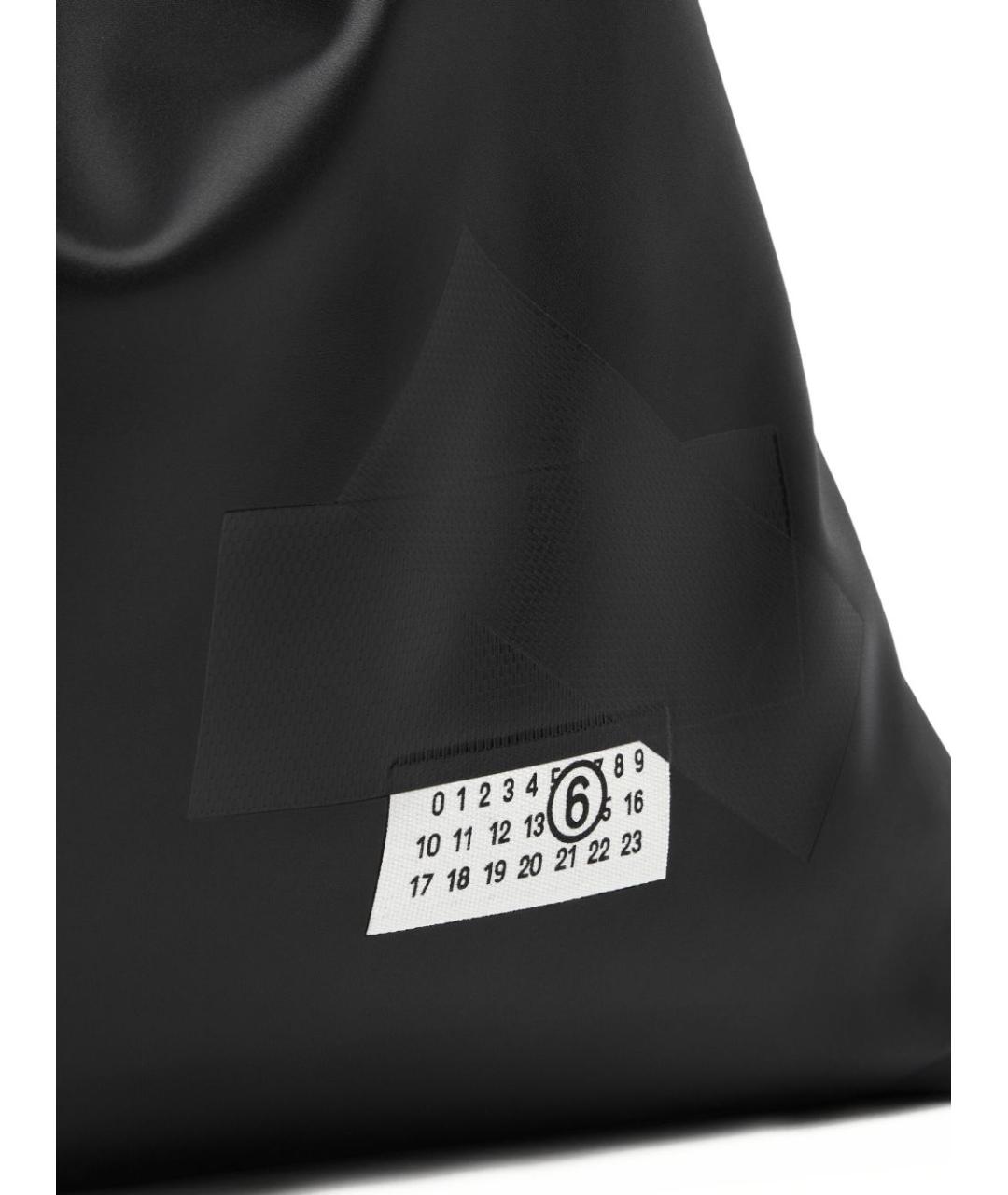 MM6 MAISON MARGIELA Черная сумка тоут из искусственной кожи, фото 4