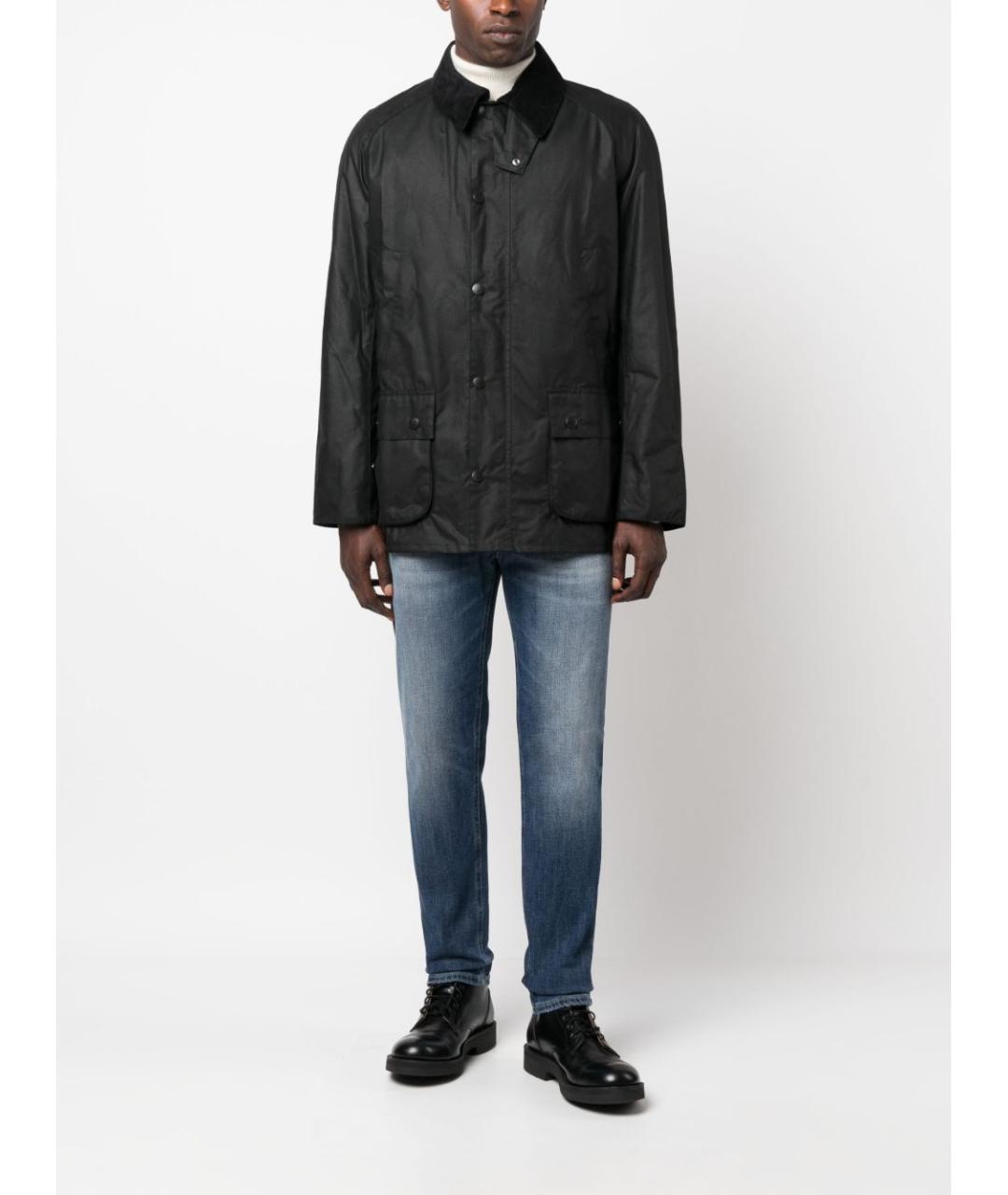 BARBOUR Черная хлопковая куртка, фото 2