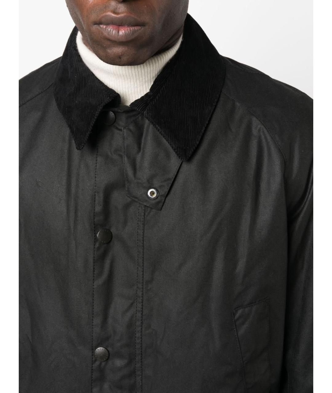 BARBOUR Черная хлопковая куртка, фото 4