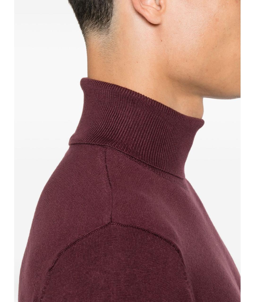 JOHN RICHMOND Бордовый вискозный джемпер / свитер, фото 5
