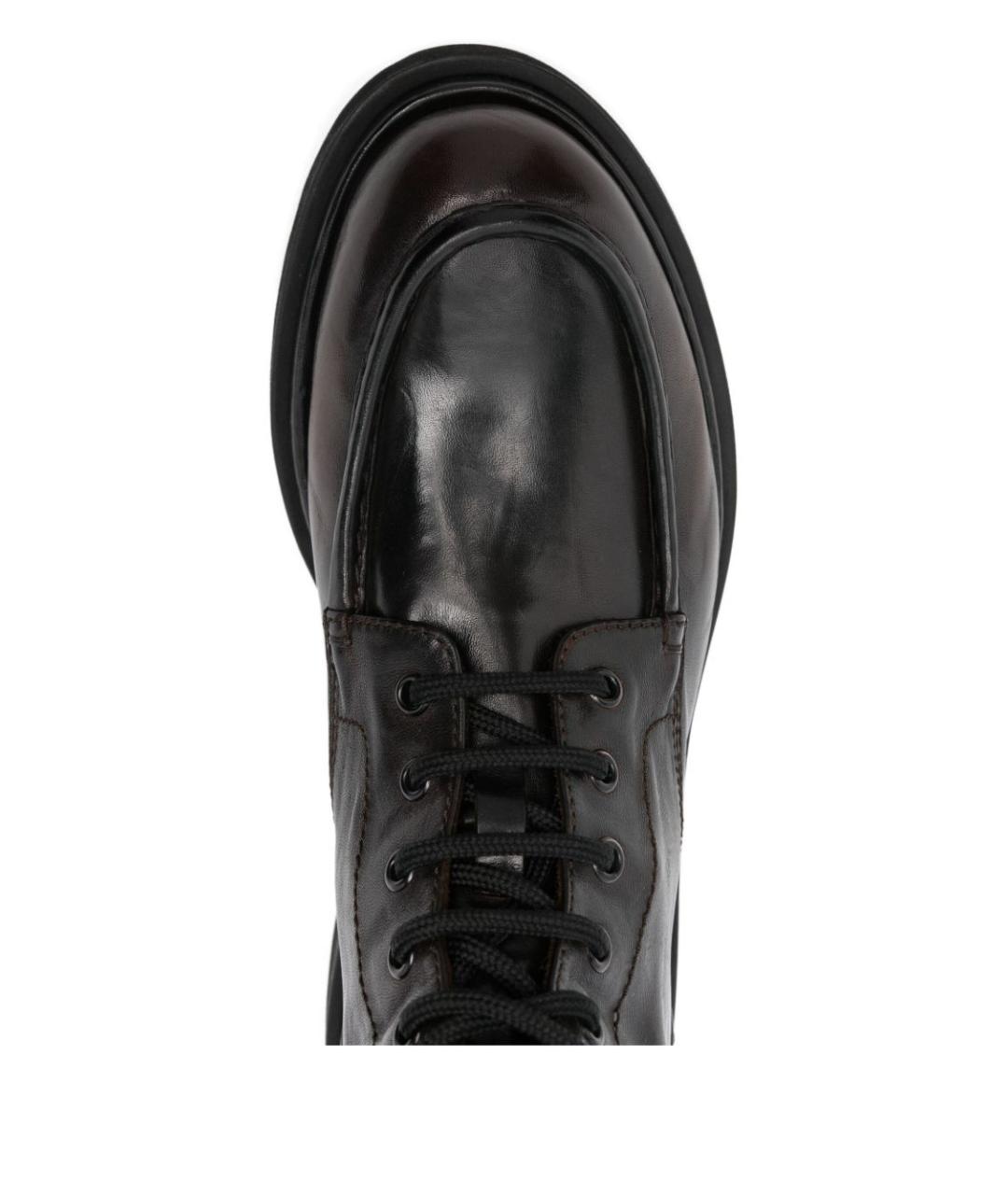 OFFICINE CREATIVE Черные кожаные низкие ботинки, фото 3