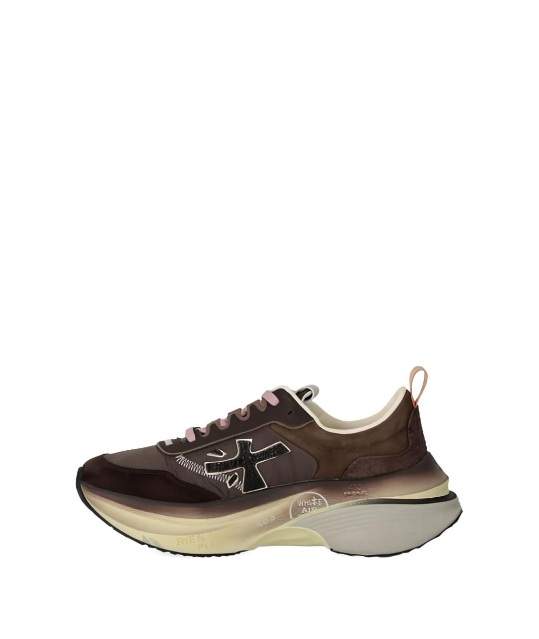 PREMIATA Коричневые кожаные кроссовки, фото 4