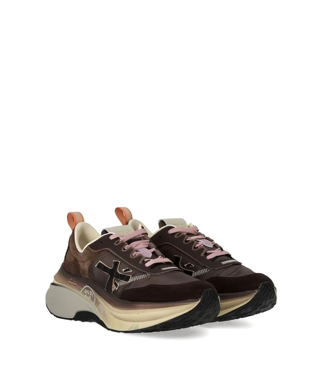 PREMIATA Коричневые кожаные кроссовки, фото 5