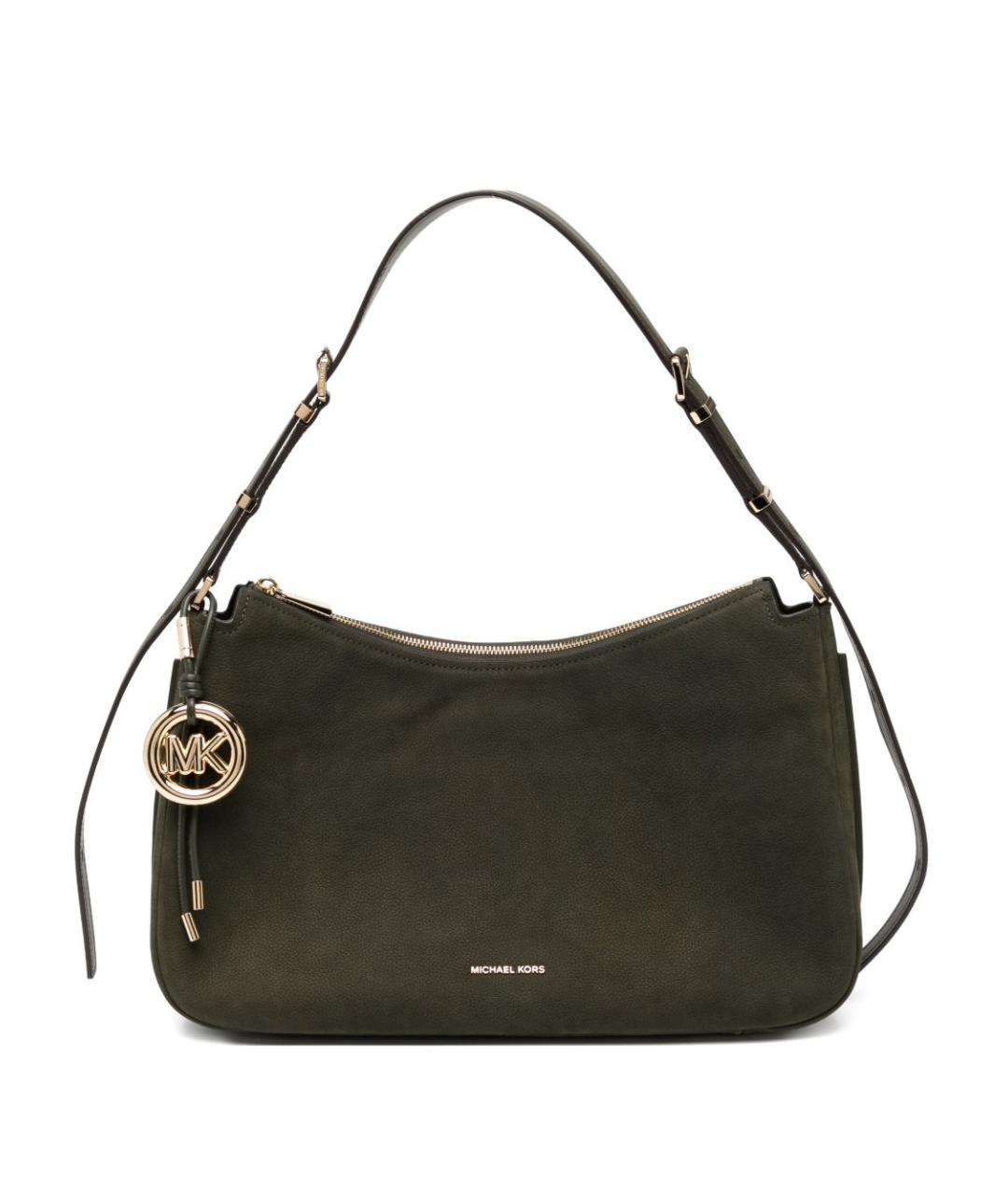 MICHAEL KORS Зеленая кожаная сумка через плечо, фото 1