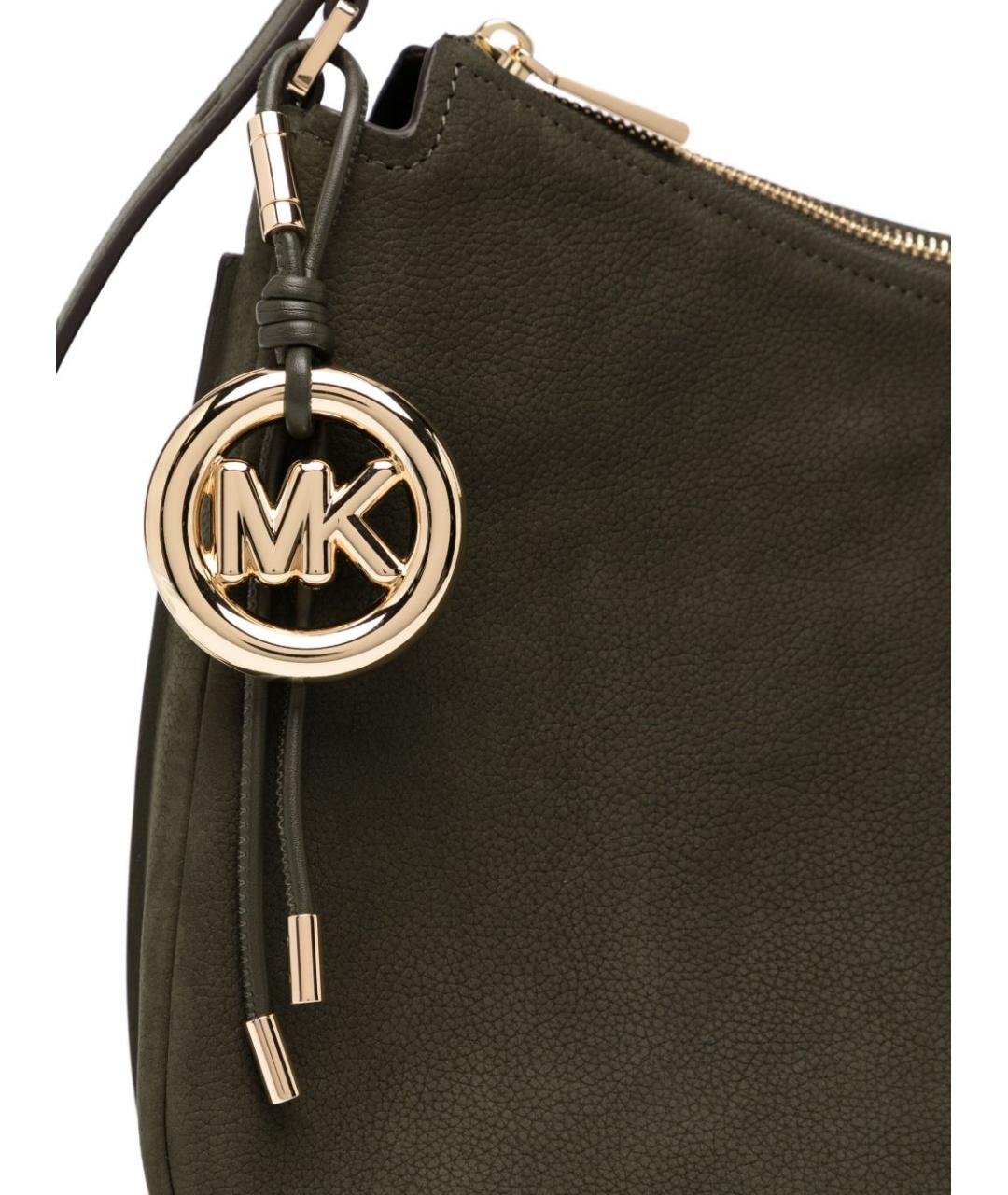 MICHAEL KORS Зеленая кожаная сумка через плечо, фото 3