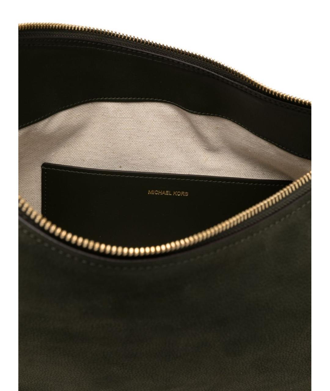 MICHAEL KORS Зеленая кожаная сумка через плечо, фото 5