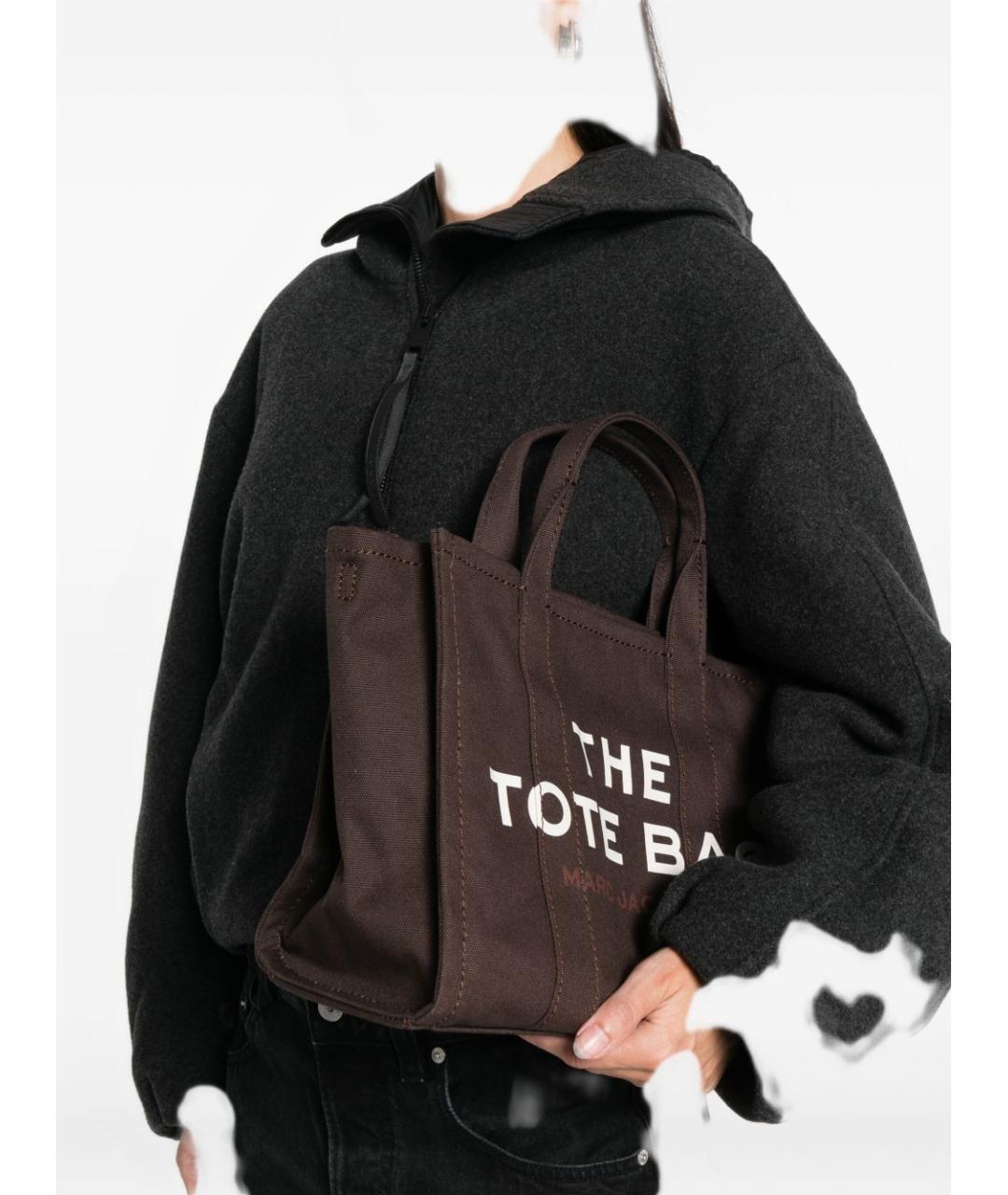 MARC JACOBS Коричневая тканевая сумка тоут, фото 5