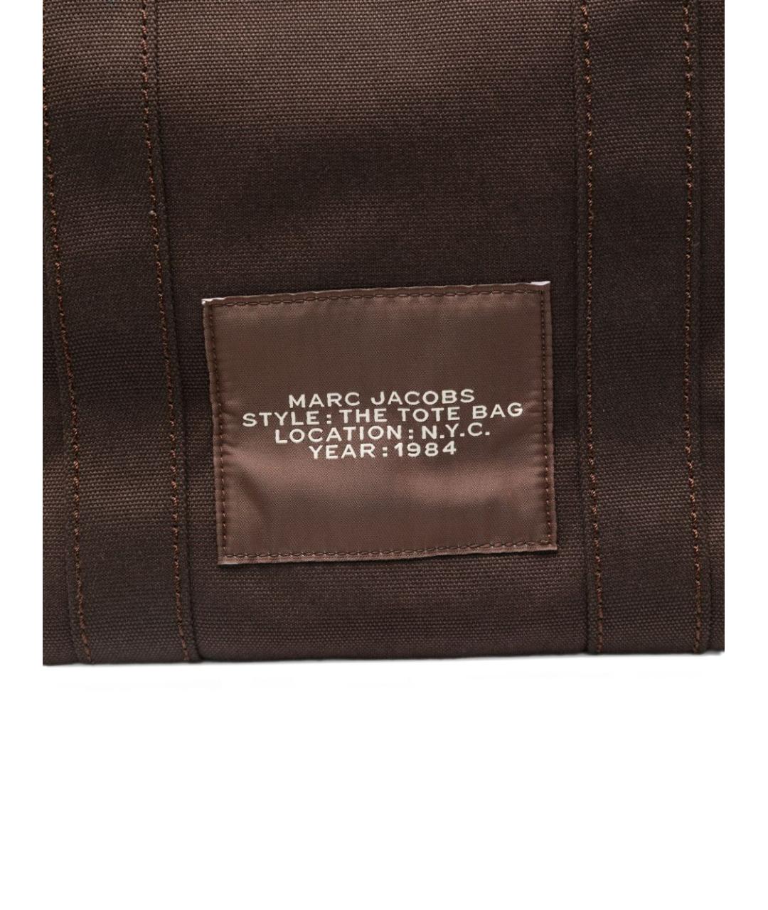MARC JACOBS Коричневая тканевая сумка тоут, фото 4