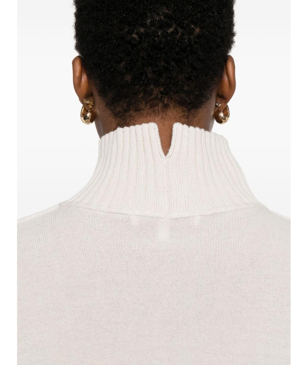 ANTONELLI FIRENZE Белый шерстяной джемпер / свитер, фото 3