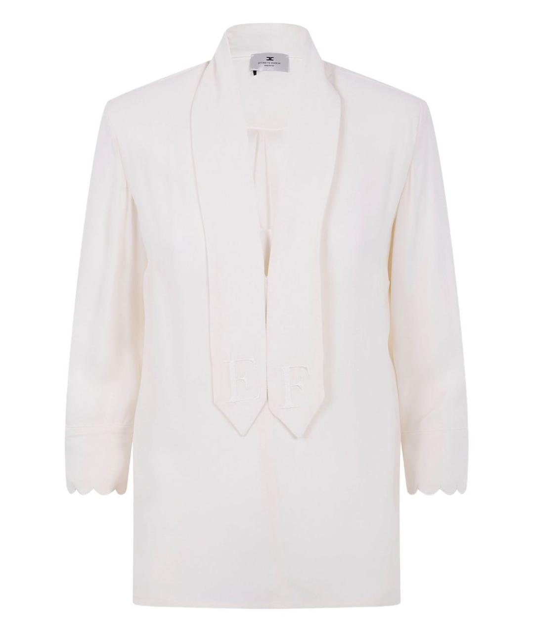 ELISABETTA FRANCHI Белая вискозная рубашка, фото 1