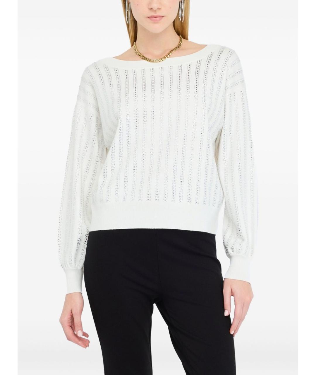 LIU JO Белый вискозный джемпер / свитер, фото 4