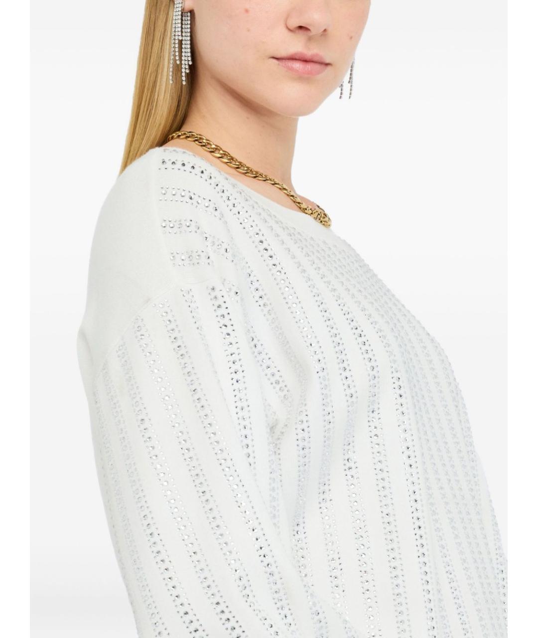 LIU JO Белый вискозный джемпер / свитер, фото 3