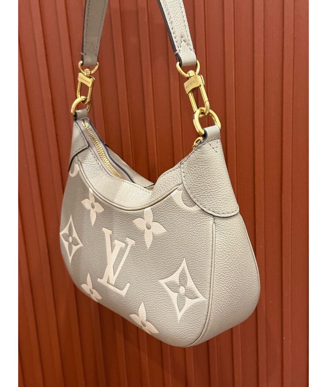 LOUIS VUITTON Бежевая кожаная сумка через плечо, фото 2