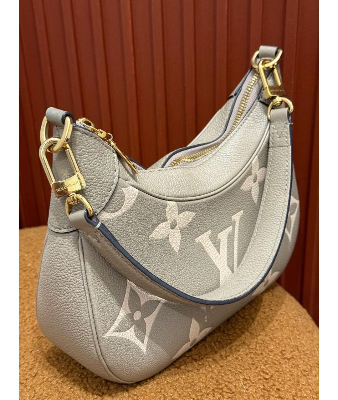 LOUIS VUITTON Бежевая кожаная сумка через плечо, фото 5