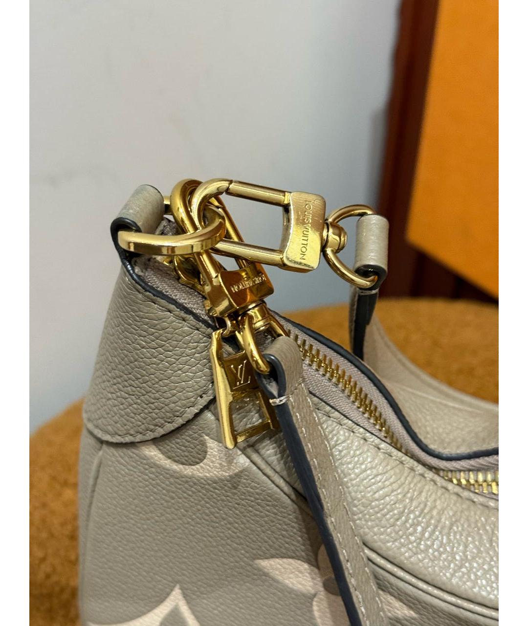 LOUIS VUITTON Бежевая кожаная сумка через плечо, фото 8