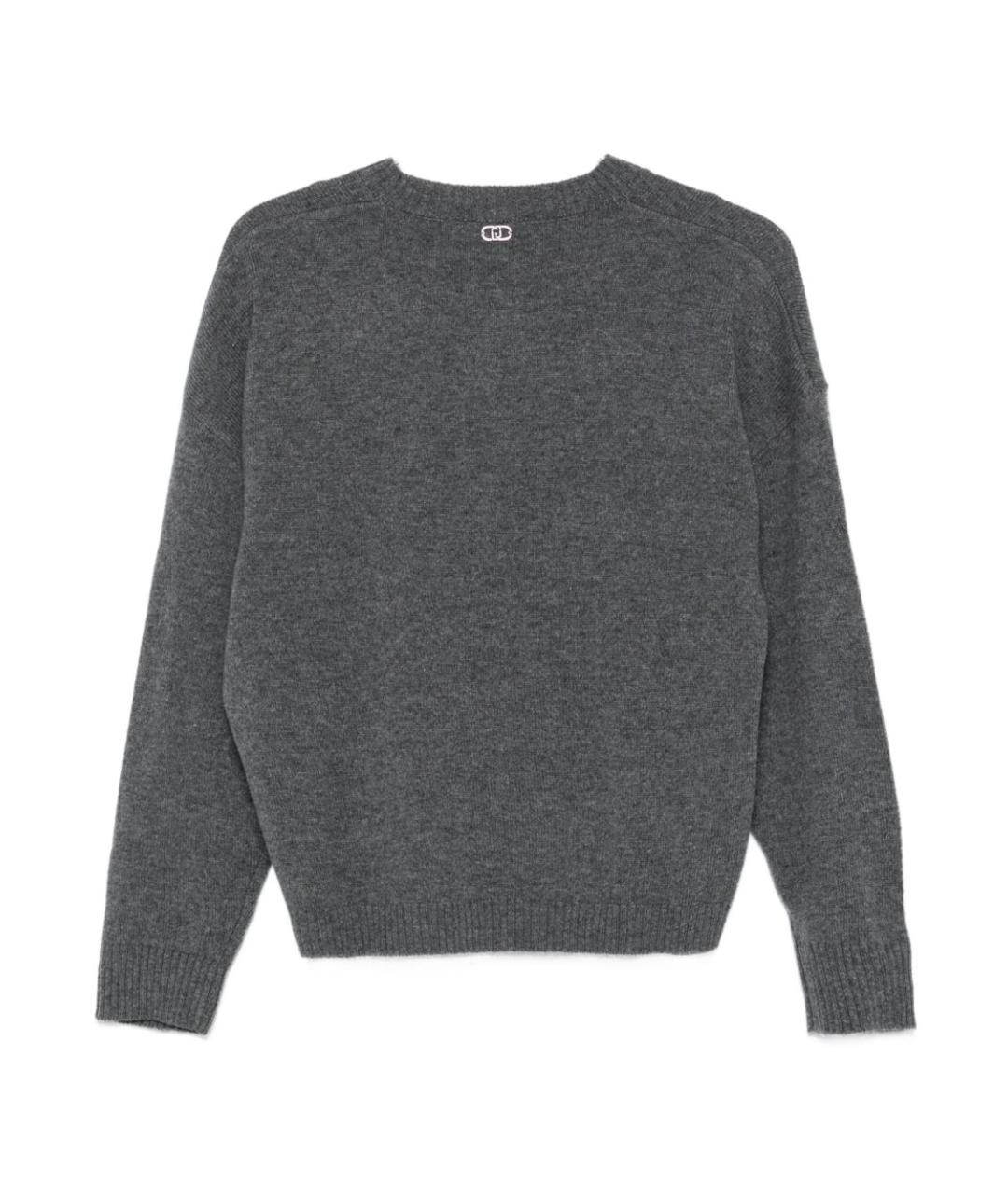 LIU JO Серый шерстяной джемпер / свитер, фото 2