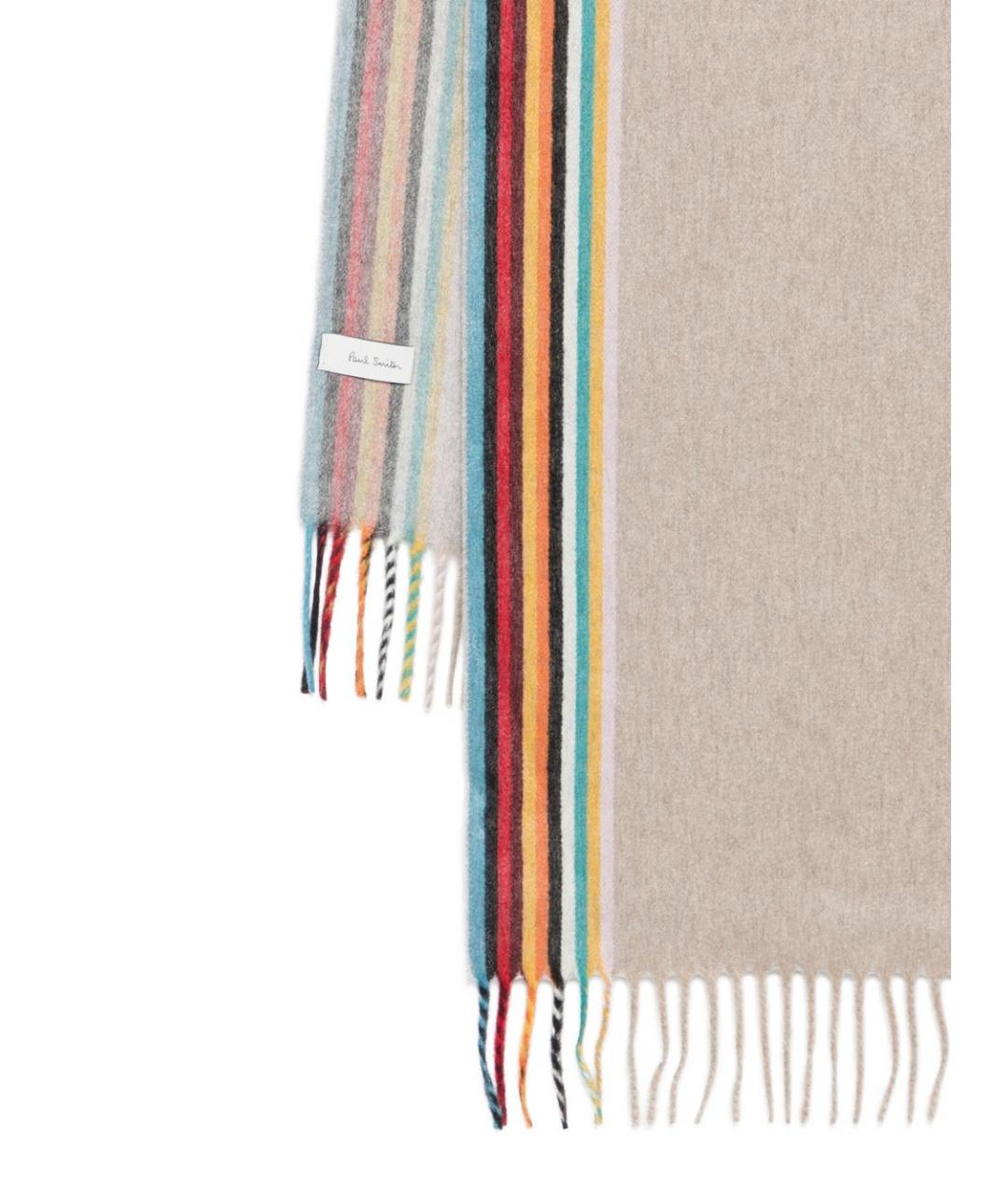 PAUL SMITH Бежевый кашемировый шарф, фото 3