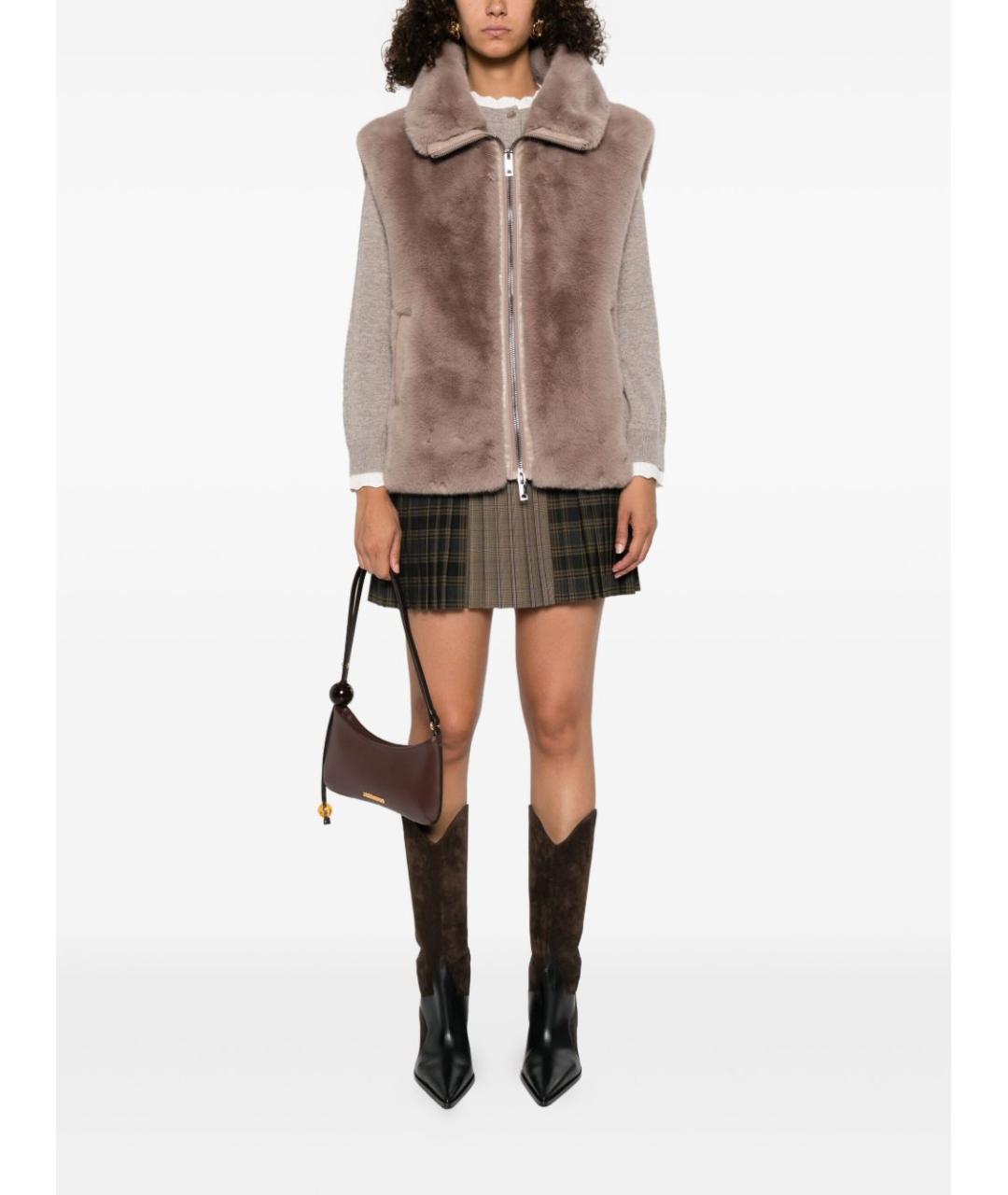 PINKO Бежевый полиэстеровый жилет, фото 3