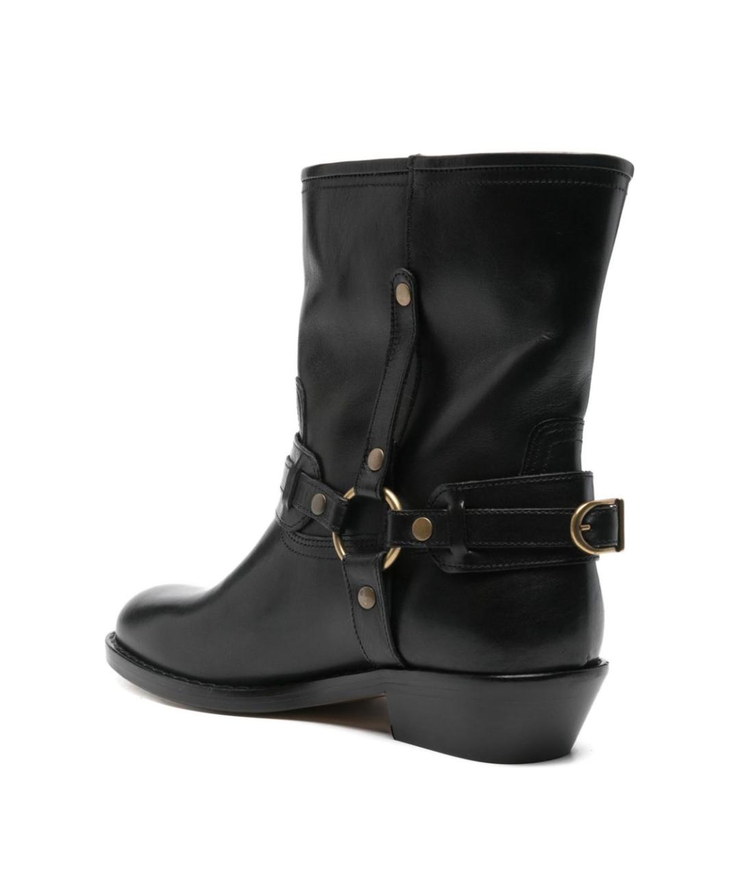 ISABEL MARANT Черные кожаные ботинки, фото 2