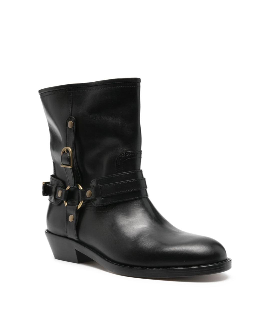 ISABEL MARANT Черные кожаные ботинки, фото 4