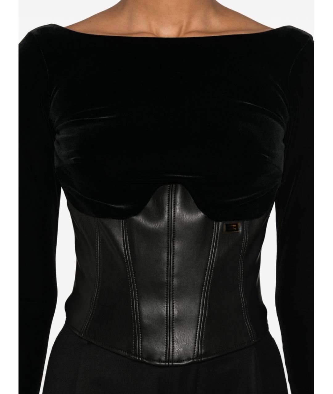 ELISABETTA FRANCHI Черный полиэстеровый джемпер / свитер, фото 2