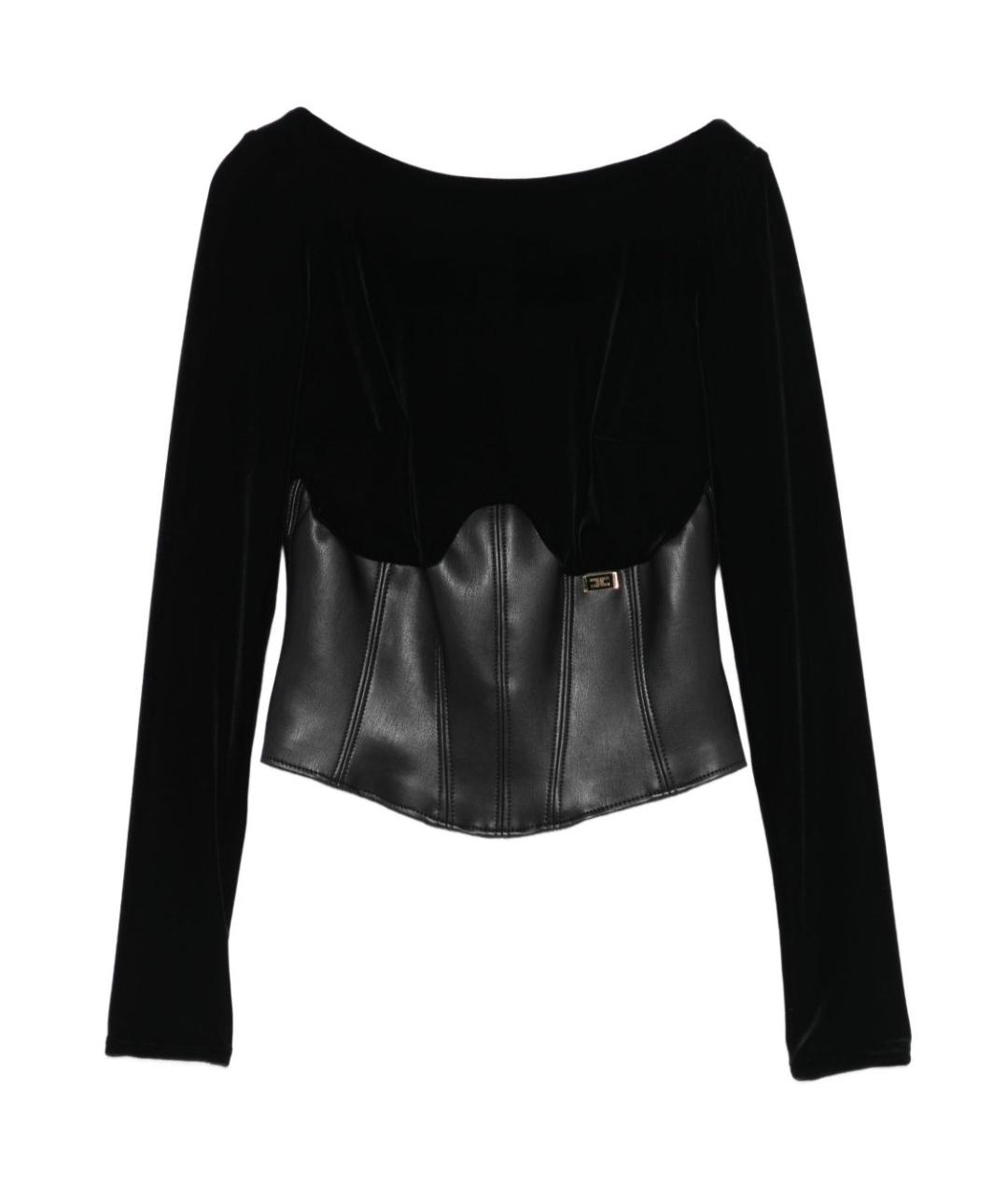 ELISABETTA FRANCHI Черный полиэстеровый джемпер / свитер, фото 1