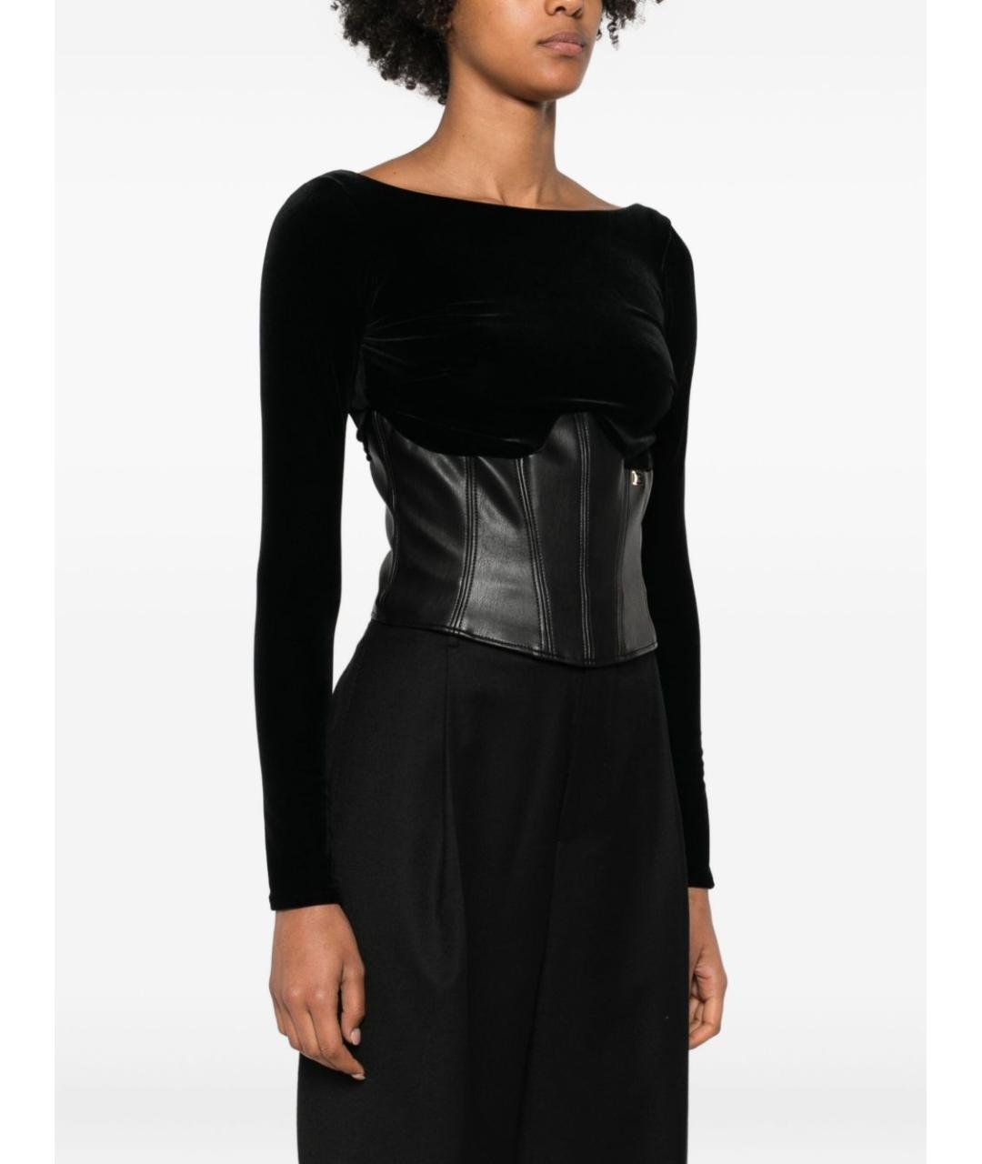 ELISABETTA FRANCHI Черный полиэстеровый джемпер / свитер, фото 3