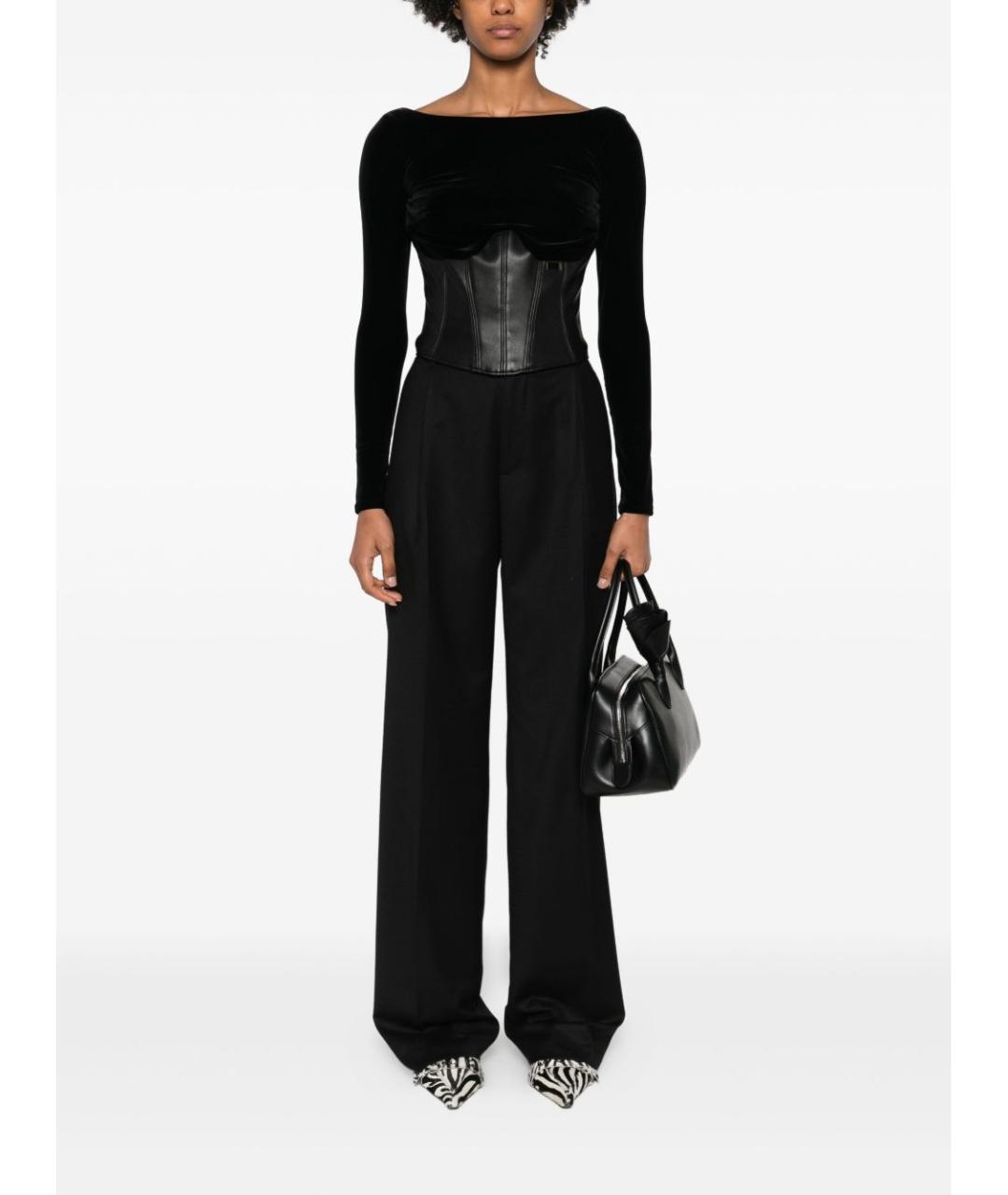 ELISABETTA FRANCHI Черный полиэстеровый джемпер / свитер, фото 5