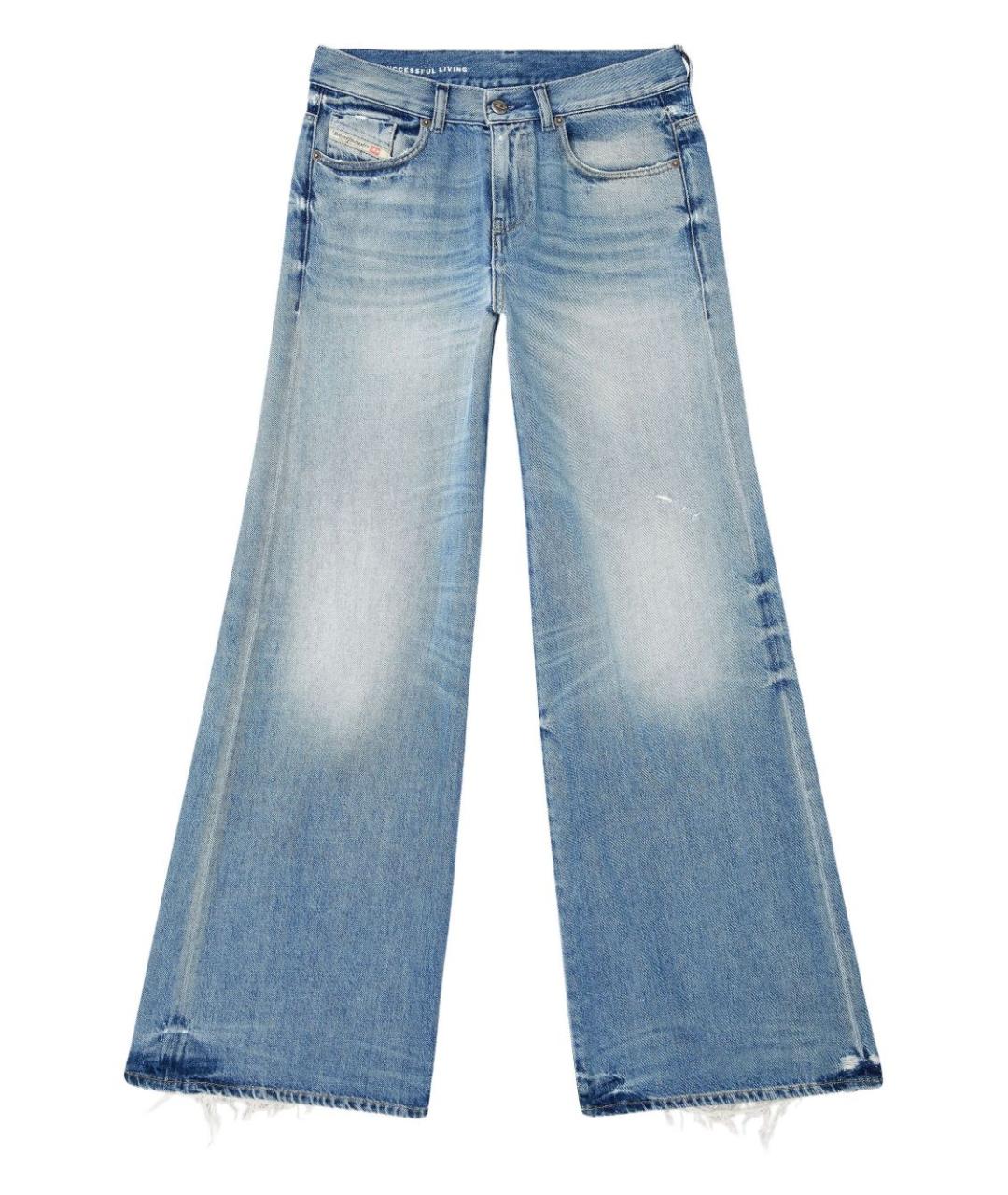 DIESEL Синие хлопковые прямые джинсы, фото 1