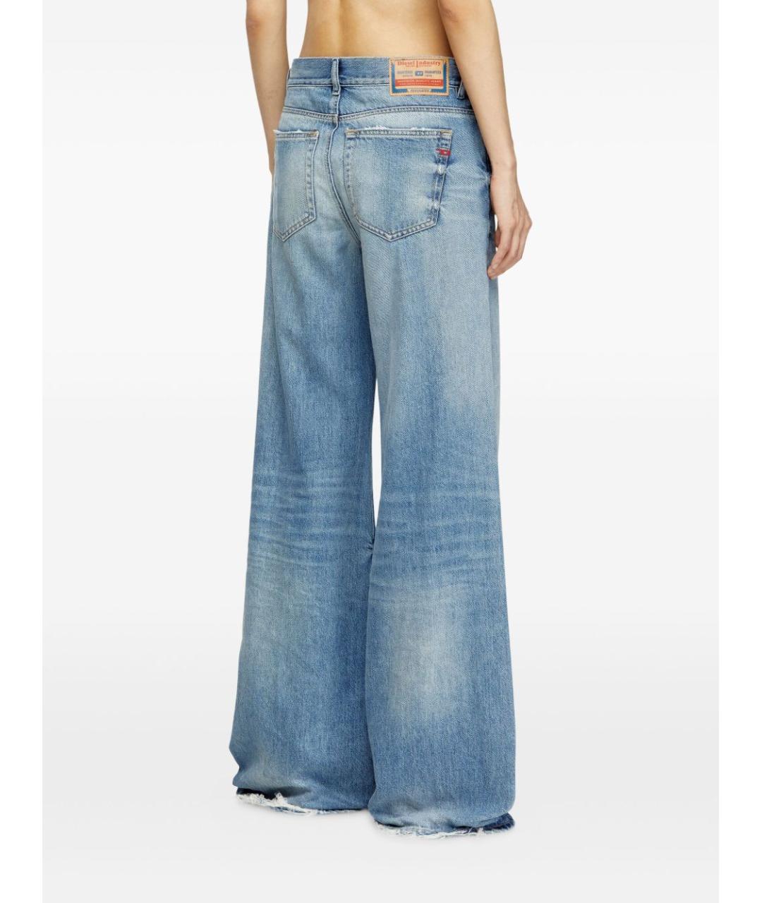 DIESEL Синие хлопковые прямые джинсы, фото 3