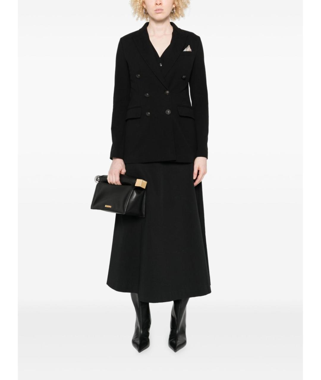 CIRCOLO 1901 Черный хлопковый жакет/пиджак, фото 5