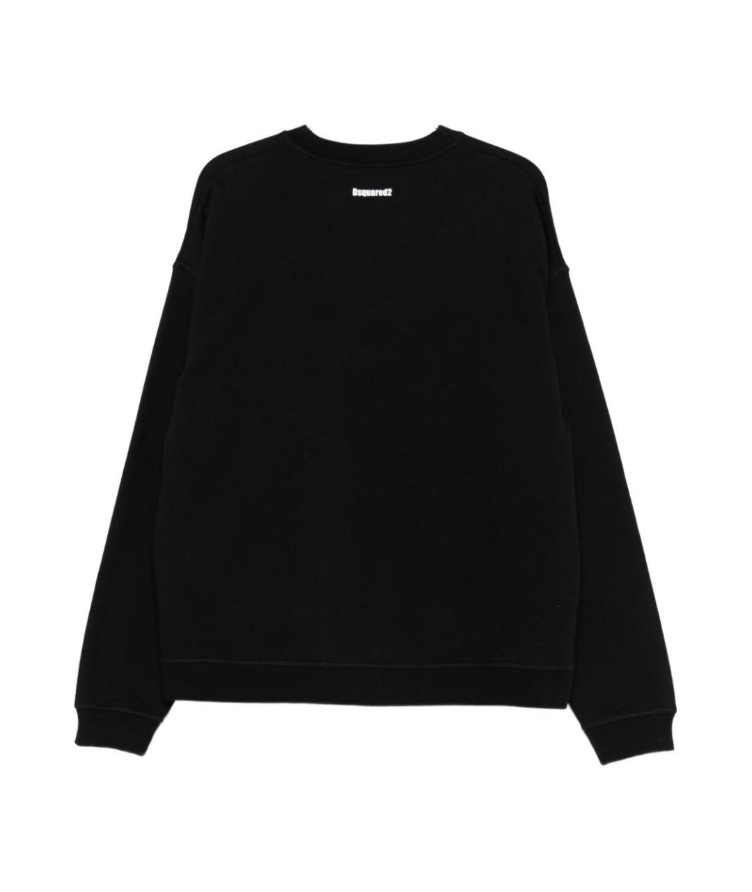 DSQUARED2 Черный хлопковый джемпер / свитер, фото 2