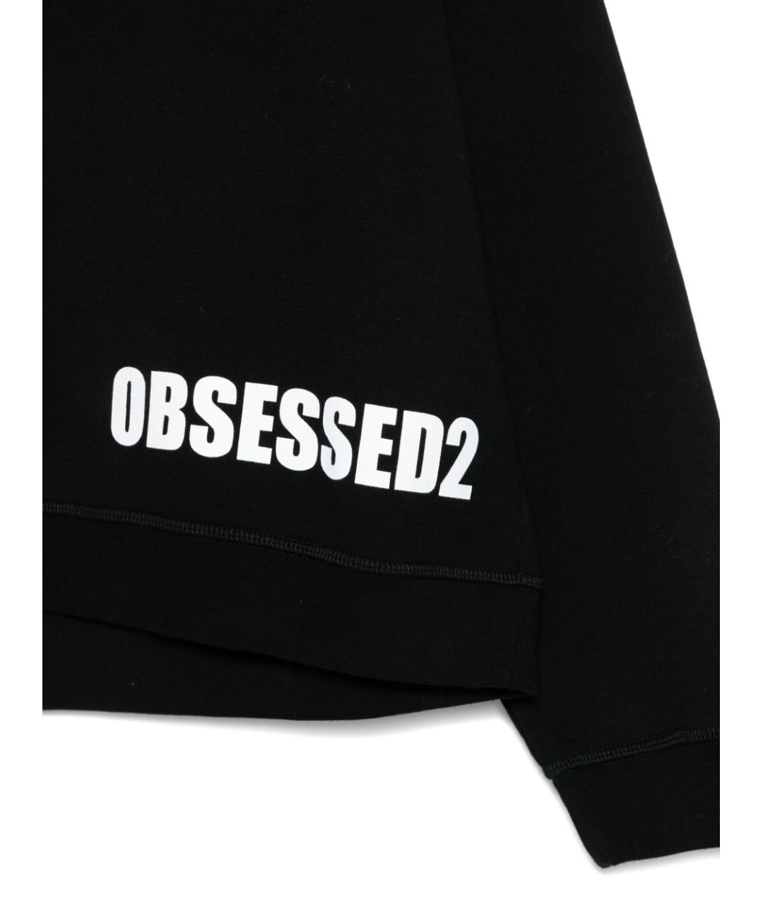 DSQUARED2 Черный хлопковый джемпер / свитер, фото 3