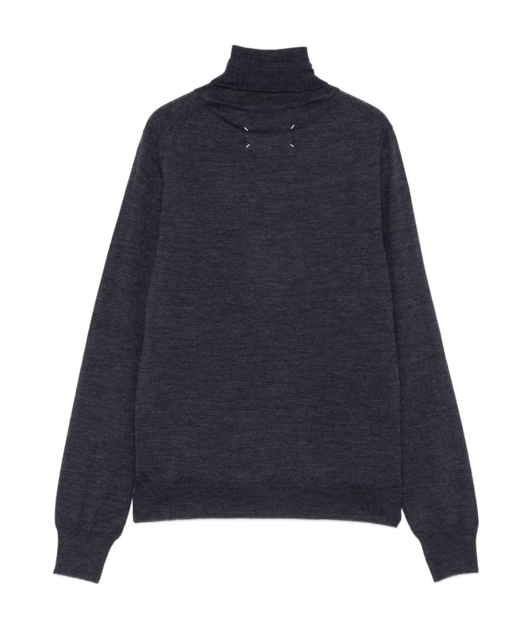 MAISON MARGIELA Темно-синий шерстяной джемпер / свитер, фото 3
